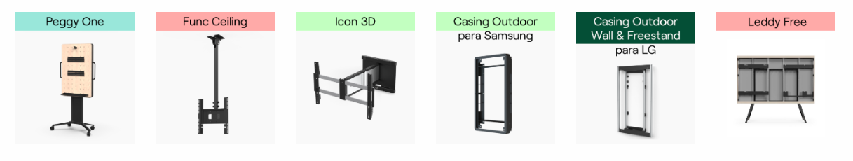 SMS presents its new line of supports for displays in corporate and commercial environments