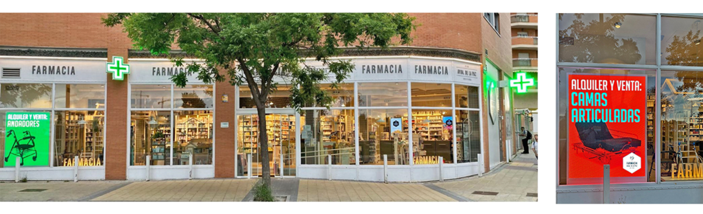 Farmacia Avenida de La Paz: comunicación dinámica con pantallas LED y cartelería digital  